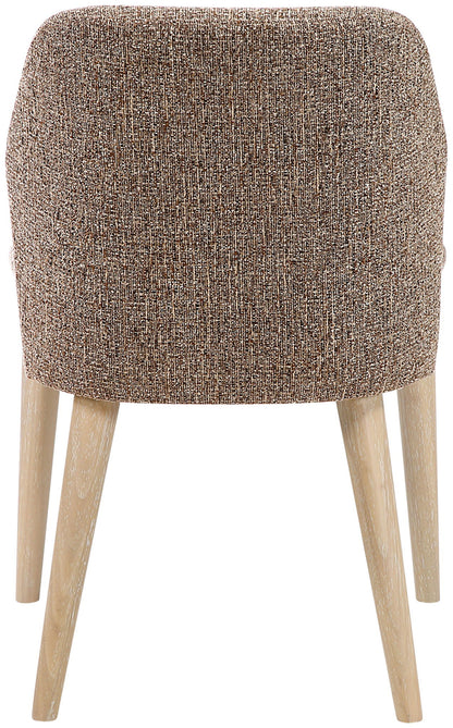Valeo - Linen Textured Fabric Upholstered Dining Chair (Set of 2) - Painted Natural Base