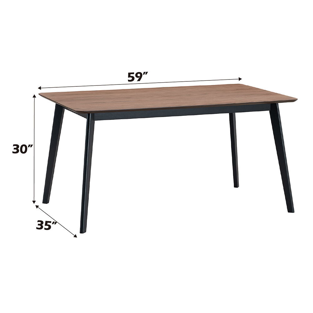 Rebi - Dining Table - Walnut & Black