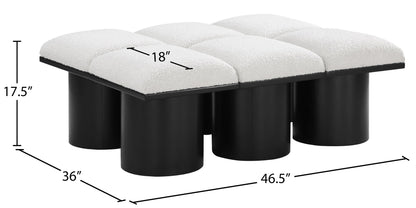 Pavilion - 6 Piece Modular Bench With Black Base