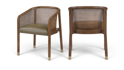 Sylvan - Vegan Leather Dining Chair (Set of 2) - Brown Frame