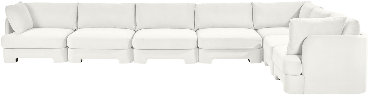 Hammond - Velvet Performance Fabric Upholstered 7 Piece Sectional