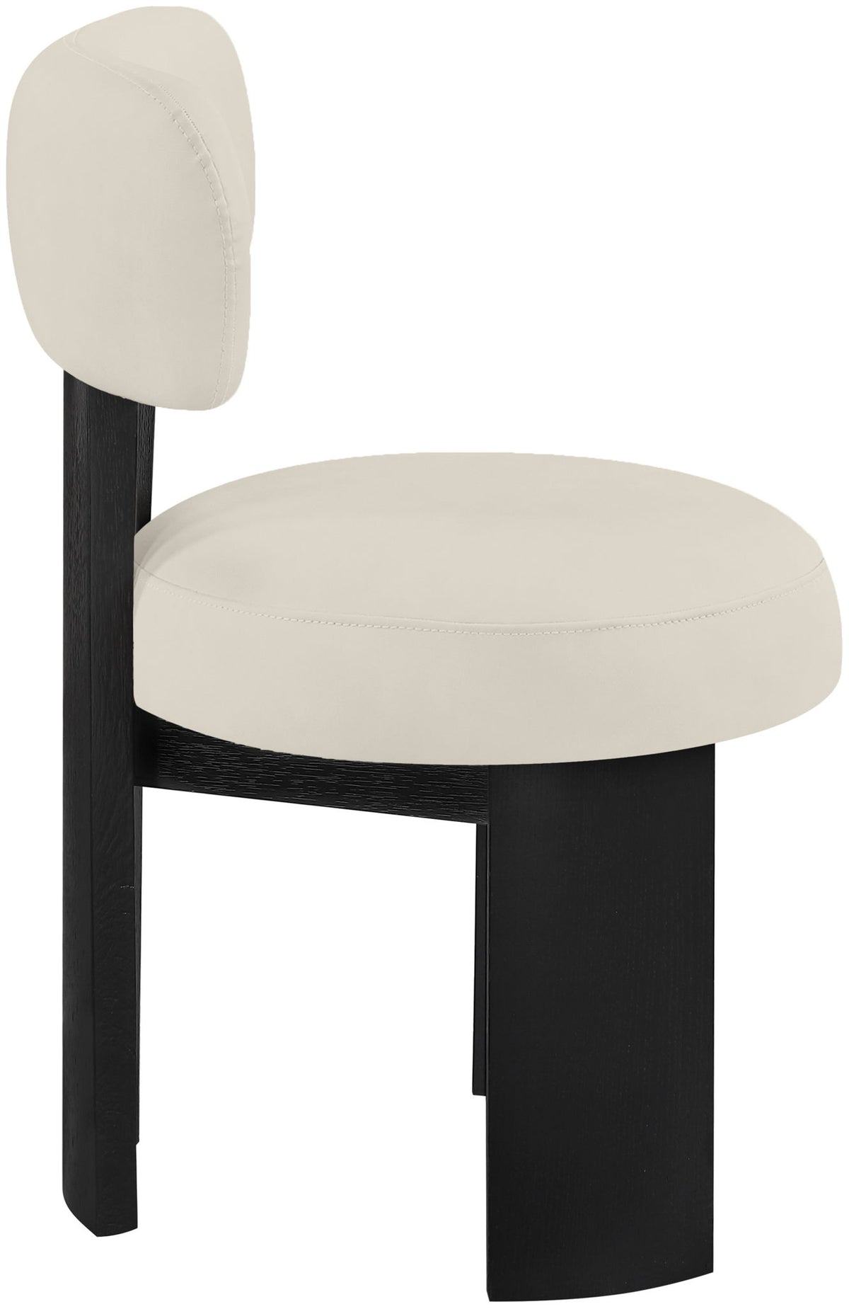Atelier - Vegan Leather Upholstered Dining Chair (Set of 2) - Black Frame
