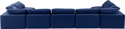 Comfy - 7 Piece Velvet Modular Armless Sectional