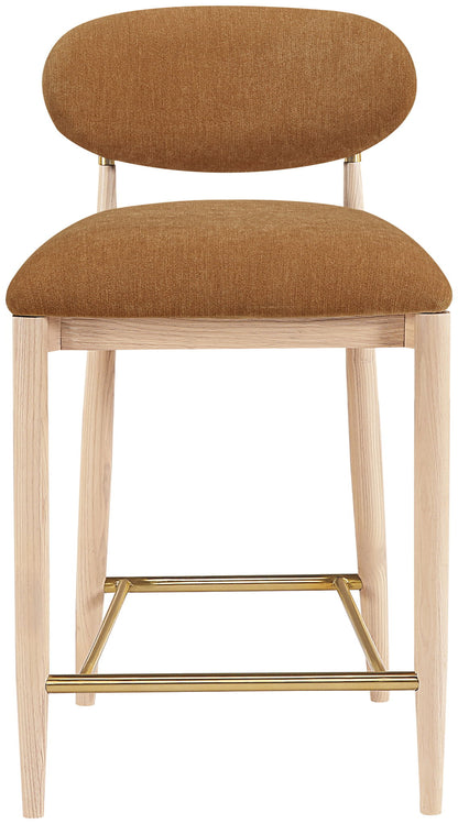 Riccio - Fabric Stool - Natural Frame