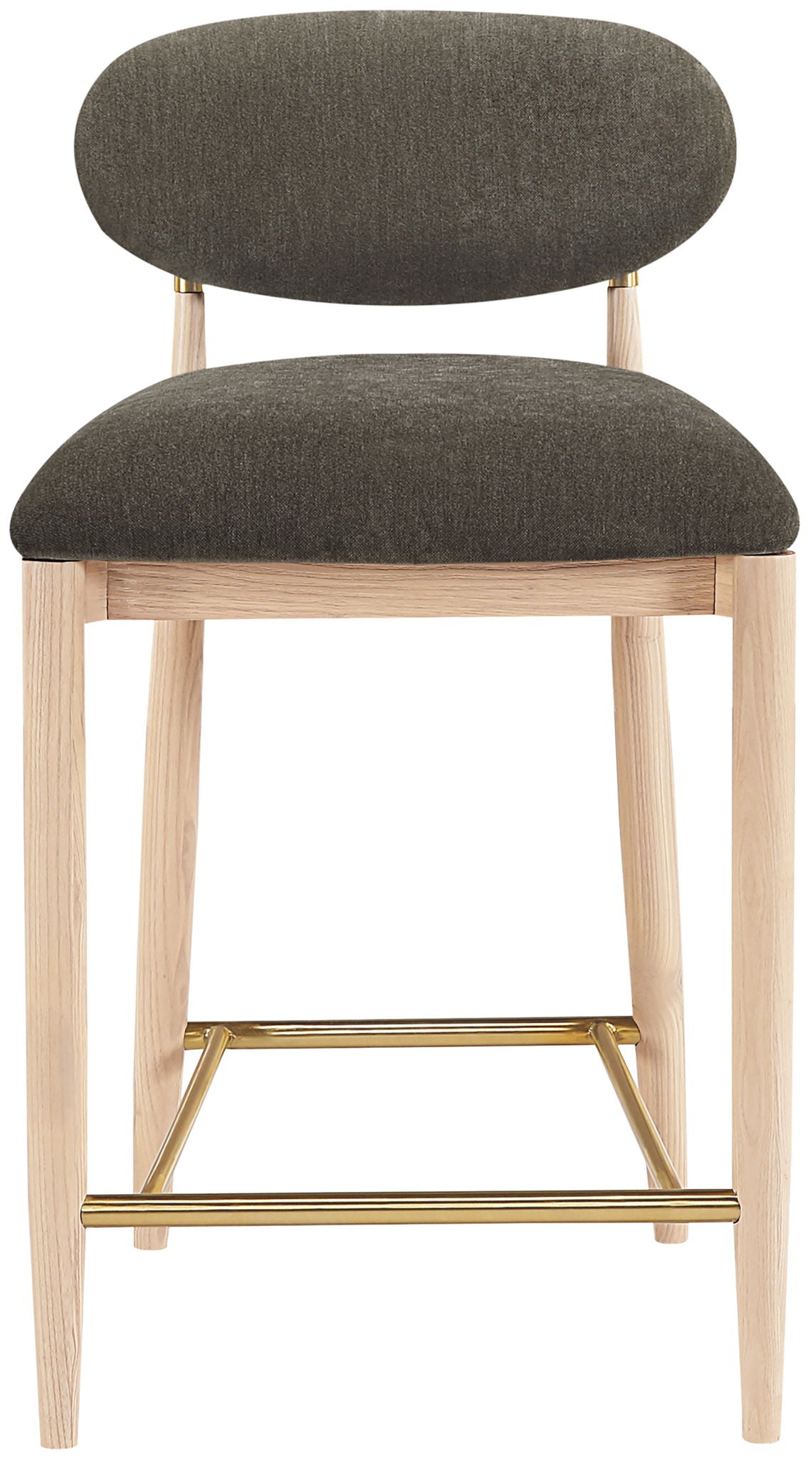 Riccio - Fabric Stool - Natural Frame