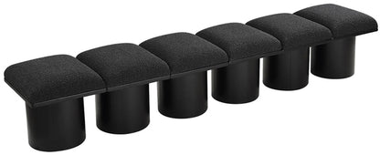 Pavilion - 6 Piece Modular Bench With Black Base