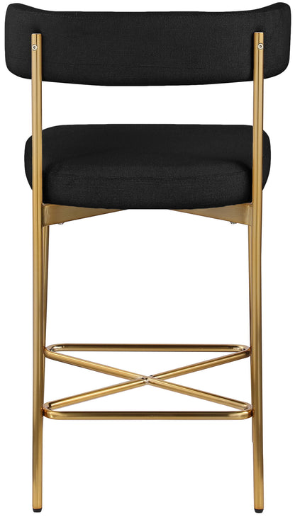 Rivage - Durable Stool With Gold Frame (Set of 2)
