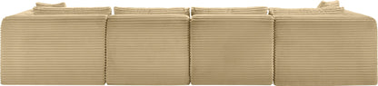 Shaggy - 5 Piece Modular Sectional With Ottoman