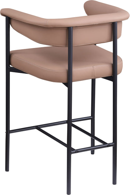 Malin - Faux Leather Counter Stool (Set of 2) - Tan