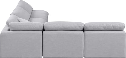 Indulge - Linen 5 Piece Modular Corner Armless Sectional