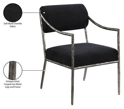 Bastille - Upholstered Dining Arm Chair (Set of 2) - Silver Frame