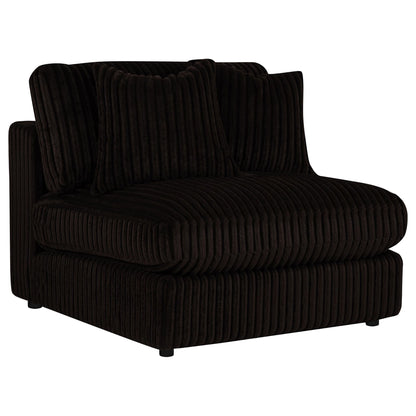 Blaine Upholstered Armless Chair Chocolate