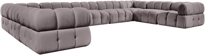 Orin - Velvet Performance Fabric Upholstered 9 Piece Sectional