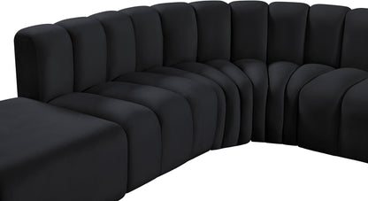 Arc - Velvet 5 Piece Corner Modular Sofa