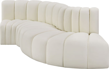 Arc - Faux Leather 4 Piece L-Shaped Modular Sofa