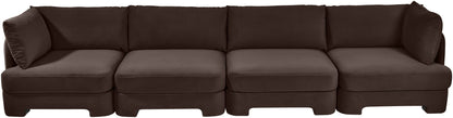 Hammond - Velvet Performance Fabric Upholstered 4 Piece Sofa