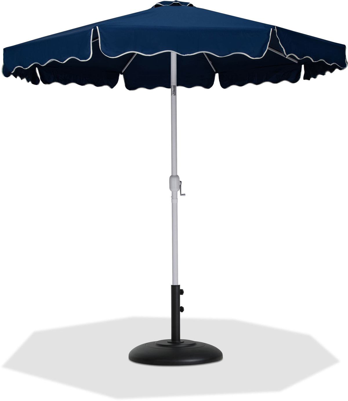 Amalfi - Patio Umbrella - Black Base / White Pole