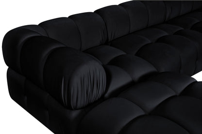 Orin - Velvet 4 Piece Modular Sectional With Chaise