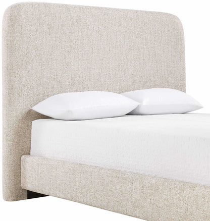 Fira - Linen Textured Fabric Upholstered Bed