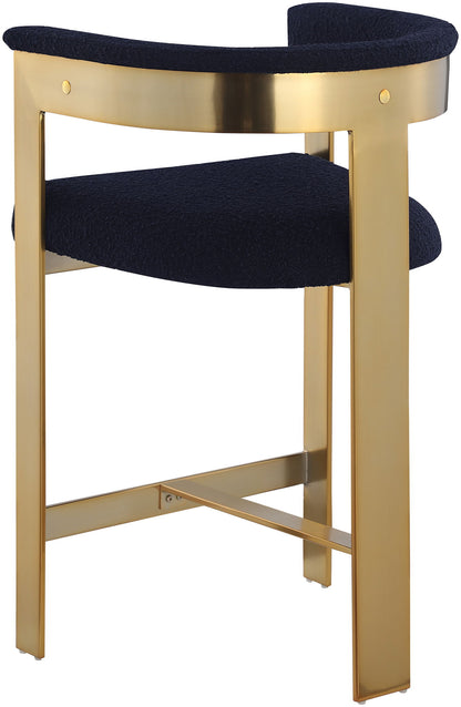 Romeo - Boucle Counter Stool With Gold Base (Set of 2)