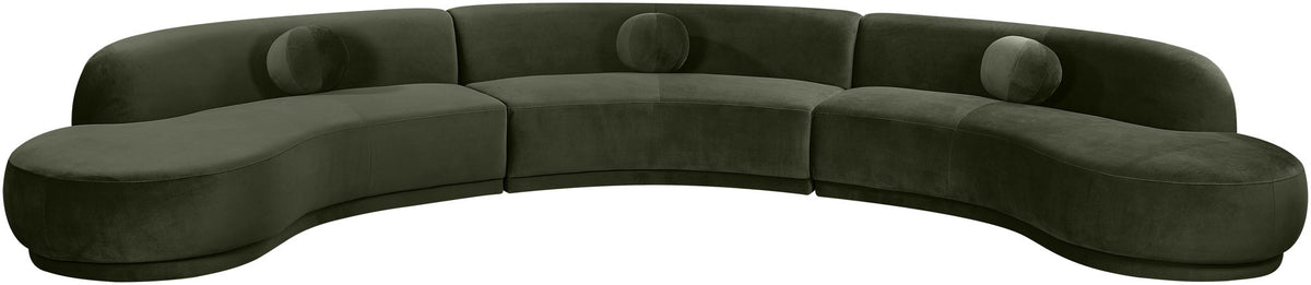 Avra - 177.5" Velvet Performance Fabric Upholstered Sectional