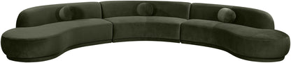 Avra - 177.5" Velvet Performance Fabric Upholstered Sectional