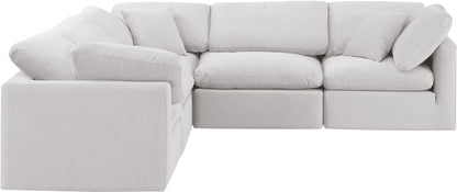 Indulge - Velvet 5 Piece Modular Corner Sectional