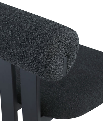 Dario - Boucle Dining Chair With Black Frame (Set of 2)