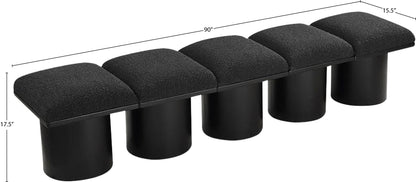 Pavilion - 5 Piece Modular Bench With Black Base