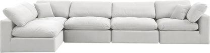 Comfy - 5 Piece Velvet Modular Sectional