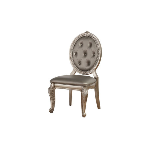Northville - Side Chair (Set of 2) - Synthetic Leather & Antique Silver