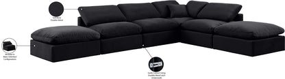 Indulge - Velvet 6 Piece Modular Armless Sectional