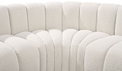 Arc - Boucle Fabric 6 Piece Curved Modular Sofa