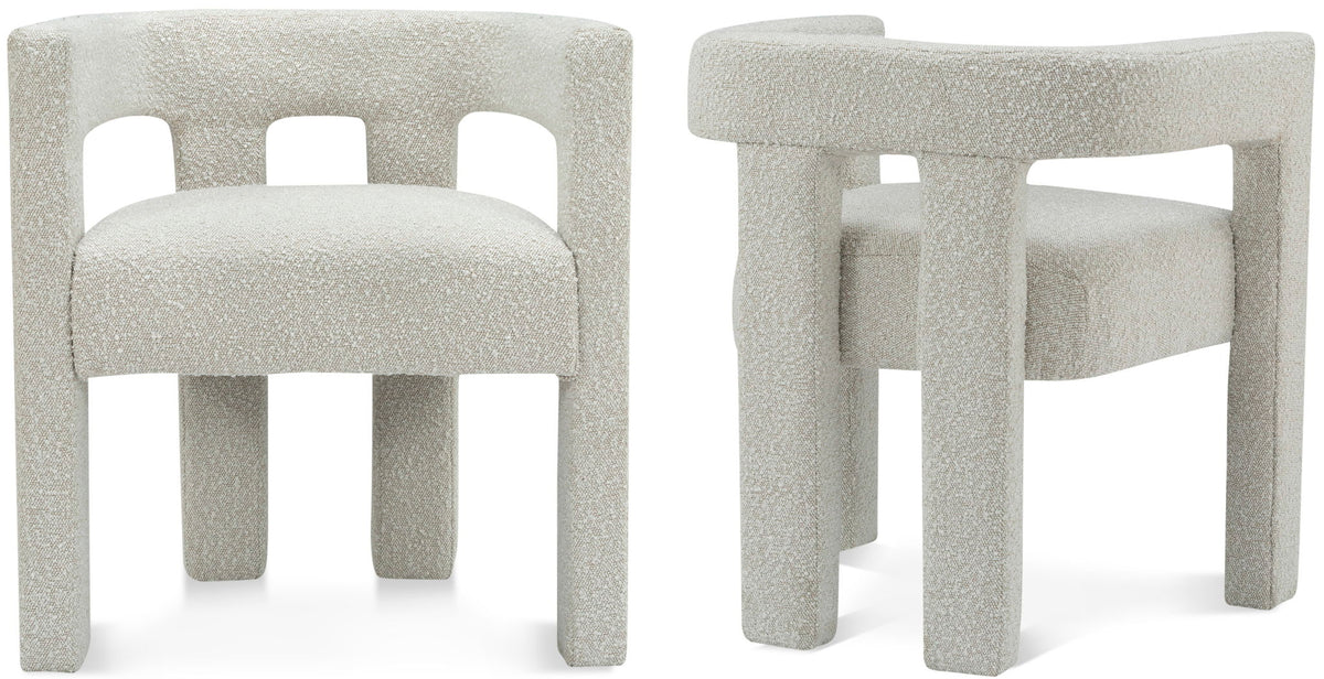 Athena - Boucle Fabric Dining Chair
