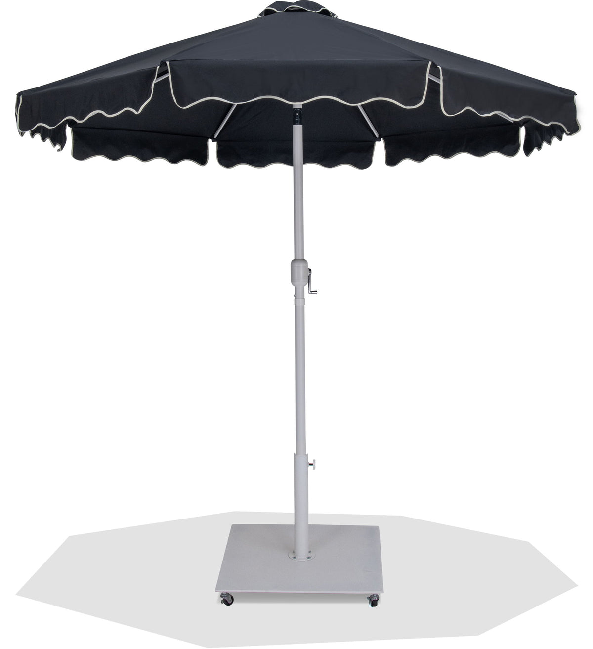 Amalfi - Aluminum Patio Umbrella - White Base / White Pole
