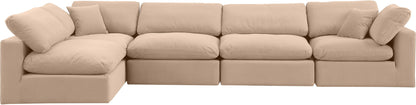Comfy - 5 Piece Velvet Modular Sectional