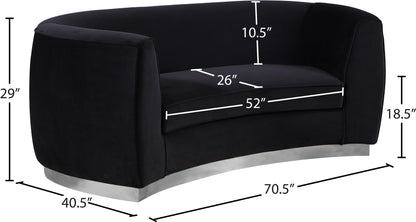 Julian - Loveseat with Chrome Base