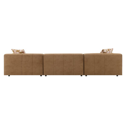 Zoey - Modular - LF Arm Chair With Pillow - Chocolate Suede