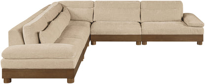 Turin - Chenille Fabric Upholstered Modular Sectional - Beige