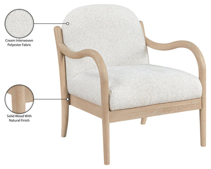 Helmsley - Performance Fabric Upholstered Accent Chair - Cream / Natural