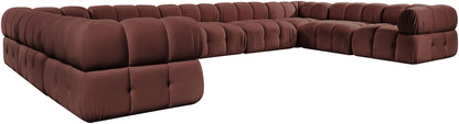 Orin - Velvet Performance Fabric Upholstered 9 Piece Sectional