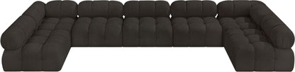 Ames - 7 Piece Boucle Fabric Modular Sectional