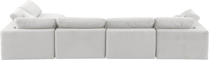 Comfy - 5 Piece Velvet Modular Sectional