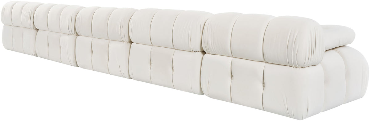 Orin - Velvet 5 Piece Modular Armless Sofa