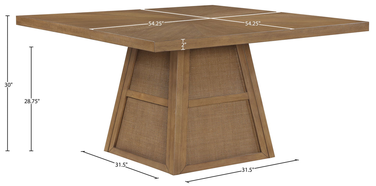 Fenwick - Cane Oak Veneer And Solid Wood Dining Table