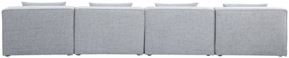 Cube - Linen Modular 4 Seat Armless Sofa