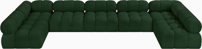Ames - 7 Piece Boucle Fabric Modular Sectional