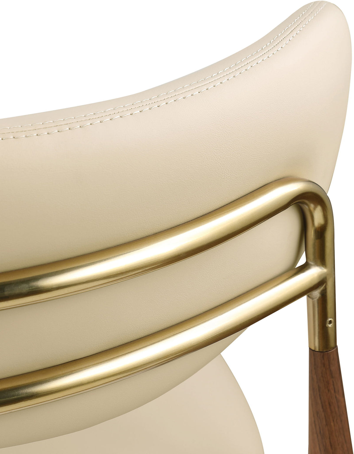 Ronda - Vegan Leather Upholstered Dining Side Chair - Walnut Legs