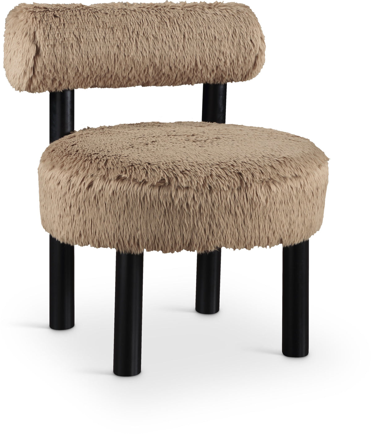 Ambre - Vegan Shearling Fabric Upholstered Accent Chair