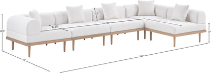 Laguna - 5 Piece 106.5" Upholstered Outdoor Patio Modular Sectional